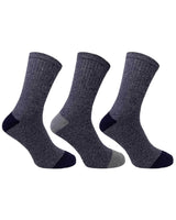 Bramble Mens All Terrain Walking Boots Socks 3 Pack 6-11 UK Blue