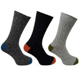 Bramble Mens Wool Blend Socks 3 Pack 6-11 UK Grey Mix Northern