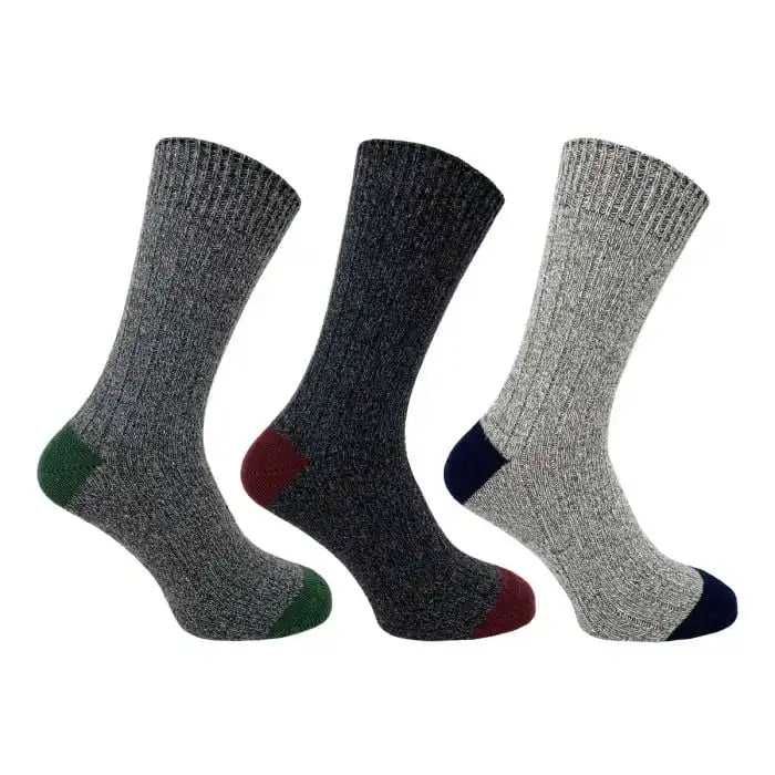 Bramble Mens Wool Blend Socks 3 Pack 6-11 UK Northern Ireland Belfast