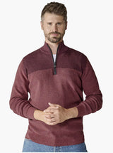 Casa Moda Casual Fit Half Zip Sweater Pullover Burgundy Northern