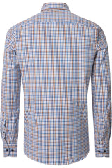 Casa Moda Casual Fit Shirt Blue/Beige Check Northern Ireland Belfast