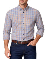 Casa Moda Casual Fit Shirt Blue/Beige Check Northern Ireland Belfast