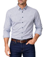 Casa Moda Casual Fit Shirt Blue Print Northern Ireland Belfast