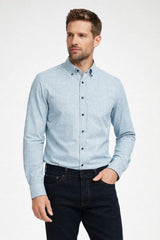 Casa Moda Casual Fit Shirt Blue Print Northern Ireland Belfast