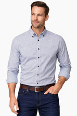 Casa Moda Casual Fit Shirt Blue Print Northern Ireland Belfast