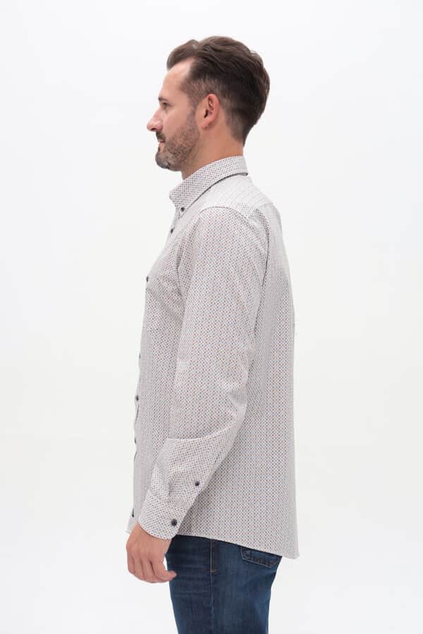 Casa Moda Casual Fit Shirt Garnet Beige/Red Northern Ireland Belfast
