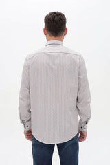 Casa Moda Casual Fit Shirt Garnet Beige/Red Northern Ireland Belfast