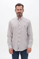 Casa Moda Casual Fit Shirt Garnet Beige/Red Northern Ireland Belfast
