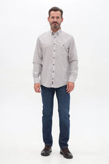 Casa Moda Casual Fit Shirt Garnet Beige/Red Northern Ireland Belfast