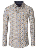 Casa Moda Casual Fit Shirt Leaf Design Blue Northern Ireland Belfast