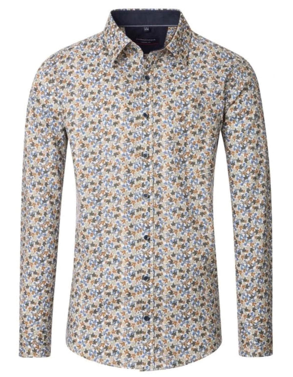 Casa Moda Casual Fit Shirt Leaf Design Blue Northern Ireland Belfast
