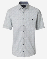 Casa Moda Casual Fit Short Sleeve Shirt Blue/Green/Yellow Northern