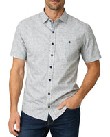 Casa Moda Casual Fit Short Sleeve Shirt Blue/Green/Yellow Northern