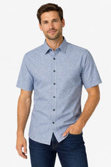 Casa Moda Casual Fit Short Sleeve Shirt Blue Northern Ireland Belfast