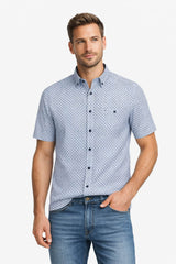 Casa Moda Casual Fit Short Sleeve Shirt Blue Northern Ireland Belfast