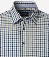 Casa Moda Casual Fit Short Sleeve Shirt Blue/Yellow Check Northern