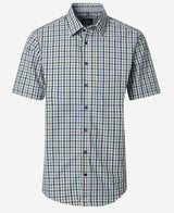 Casa Moda Casual Fit Short Sleeve Shirt Blue/Yellow Check Northern