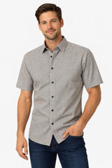 Casa Moda Casual Fit Short Sleeve Shirt Yellow/Blue Northern Ireland