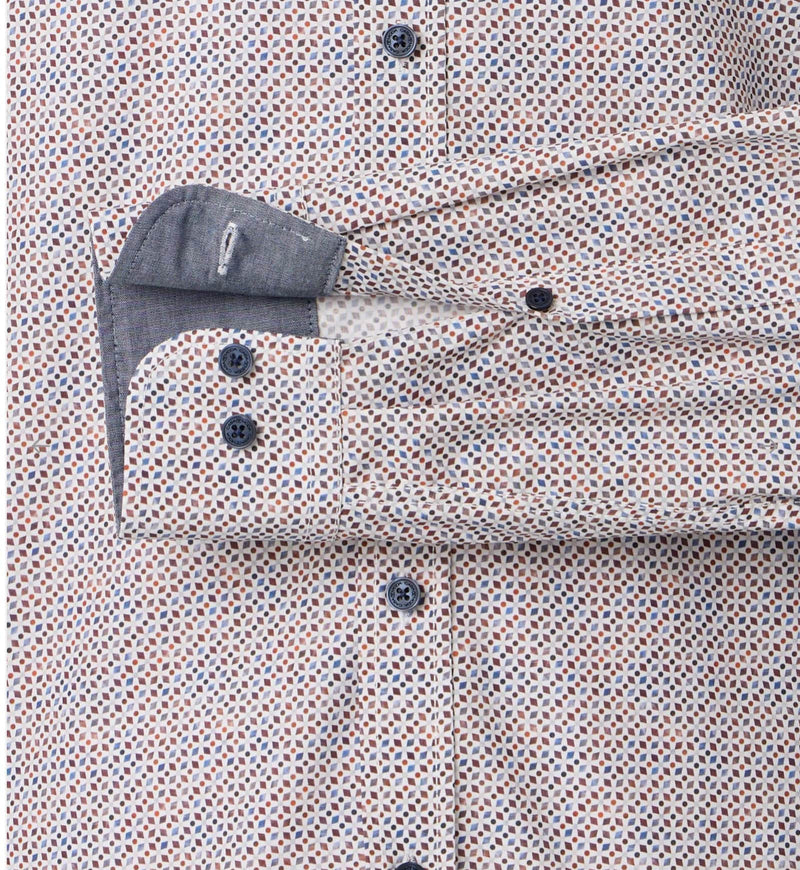 Casa Moda Comfort Fit LS Shirt Brown Northern Ireland Belfast