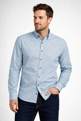 Casa Moda Comfort Fit Shirt Blue/Green Geometric Northern Ireland