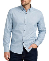 Casa Moda Comfort Fit Shirt Blue/Green Geometric Northern Ireland