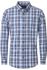 Casa Moda Comfort Fit Shirt Blue/Navy Check Northern Ireland Belfast