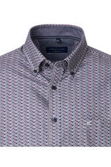 Casa Moda Comfort Fit Shirt Burgundy/Navy Northern Ireland Belfast