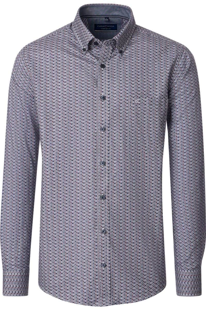 Casa Moda Comfort Fit Shirt Burgundy/Navy Northern Ireland Belfast