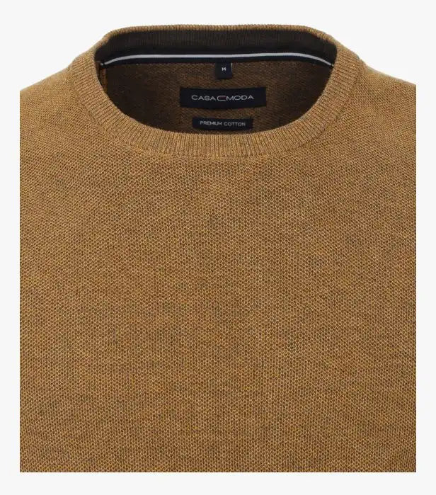 Casa Moda Crew Neck Sweater Buckthorn Brown - Shirts & Tops