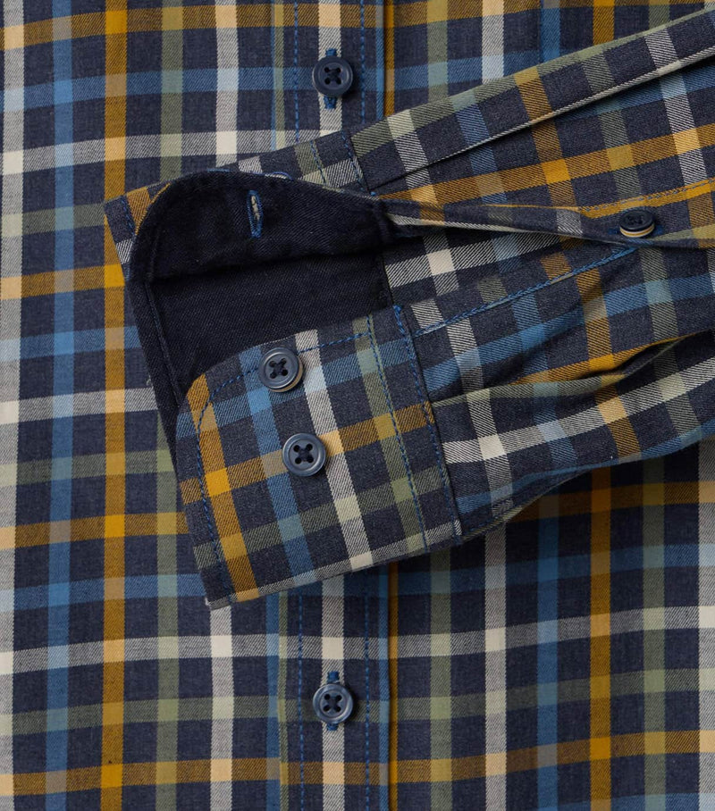 Casa Moda Long Sleeve Casual Fit Check Shirt Blue Northern Ireland