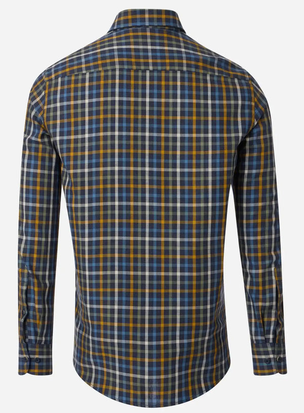 Casa Moda Long Sleeve Casual Fit Check Shirt Blue Northern Ireland