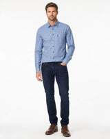 Casa Moda Long Sleeve Casual Fit Shirt Gingham Blue Northern Ireland