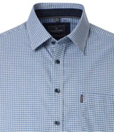 Casa Moda Long Sleeve Casual Fit Shirt Gingham Blue Northern Ireland