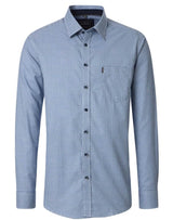 Casa Moda Long Sleeve Casual Fit Shirt Gingham Blue Northern Ireland