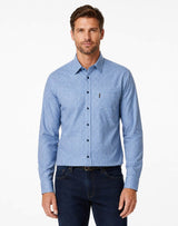 Casa Moda Long Sleeve Casual Fit Shirt Gingham Blue Northern Ireland