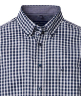Casa Moda Long Sleeve Comfort Fit Gingham Shirt Blue Northern Ireland