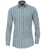 Casa Moda Long Sleeve Shirt Comfort Fit- Navy/Green Check - 