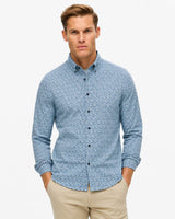 Casa Moda Long Sleeve Shirt Printed Blue Northern Ireland Belfast