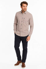 Casa Moda LS Check Shirt Burnt Orange Northern Ireland Belfast