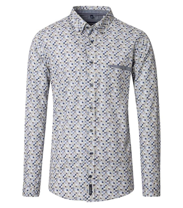 Casa Moda LS Shirt Casual Fit Green/Blue Northern Ireland Belfast