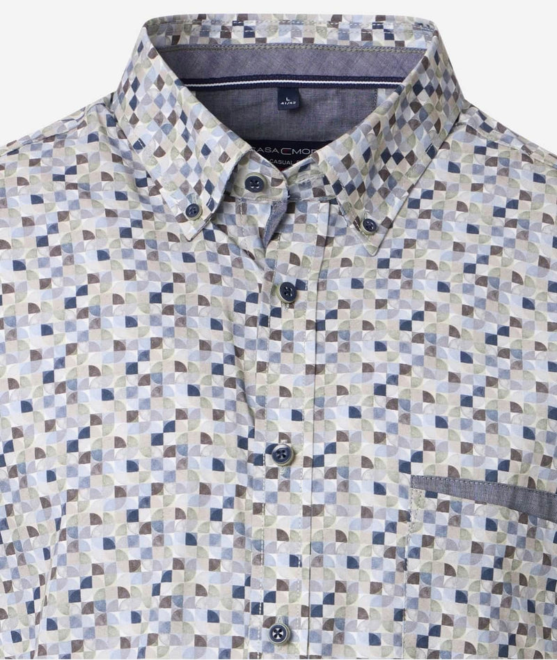 Casa Moda LS Shirt Casual Fit Green/Blue Northern Ireland Belfast