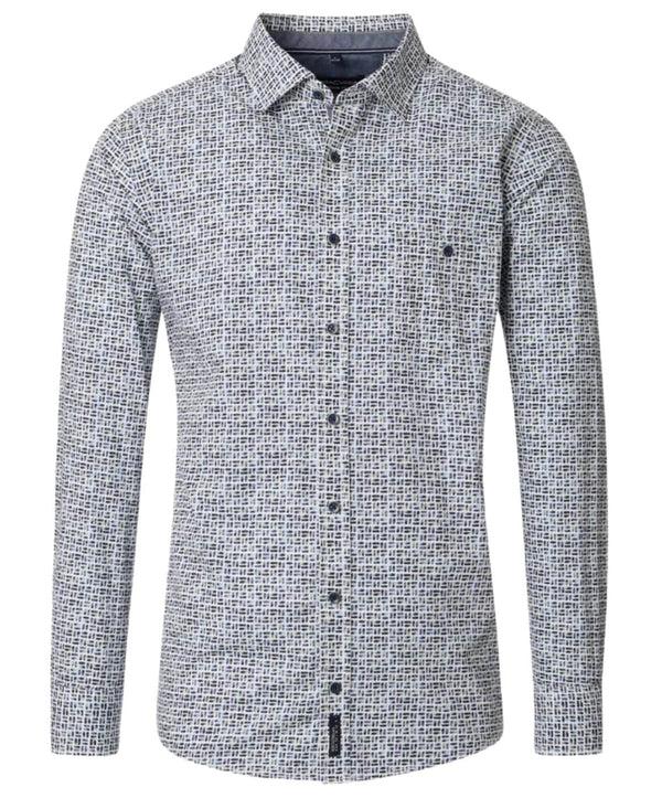 Casa Moda LS Shirt Casual Fit Green/Blue Northern Ireland Belfast