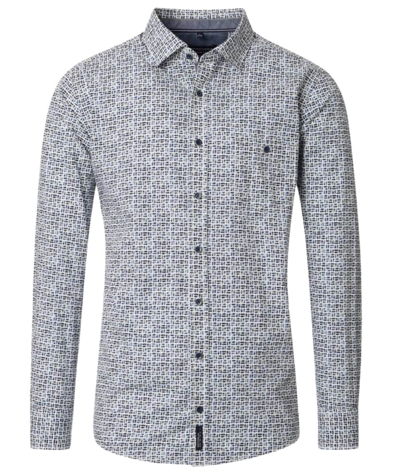 Casa Moda LS Shirt Casual Fit Green/Blue Northern Ireland Belfast
