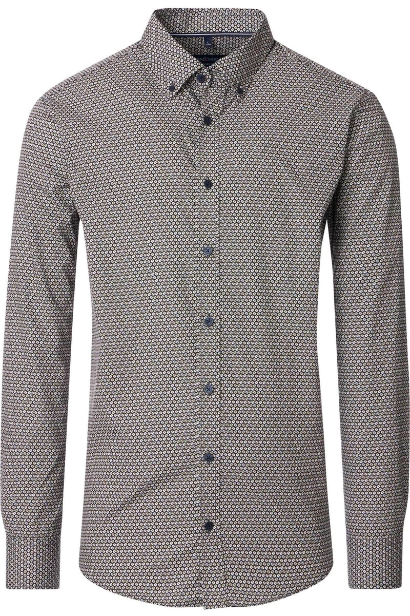 Casa Moda LS Shirt Comfort Fit Beige/Green/Blue Northern Ireland