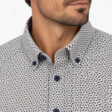 Casa Moda LS Shirt Comfort Fit Brown Print Northern Ireland Belfast