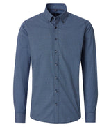Casa Moda LS Shirt Comfort Fit Print Blue Northern Ireland Belfast