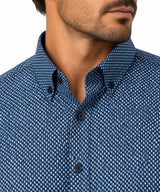 Casa Moda LS Shirt Comfort Fit Print Blue Northern Ireland Belfast