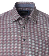 Casa Moda LS Shirt Comfort Fit Red/Navy Print Northern Ireland Belfast
