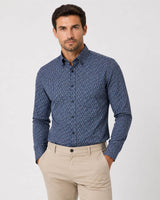 Casa Moda LS Shirt Navy/Blue Print Northern Ireland Belfast
