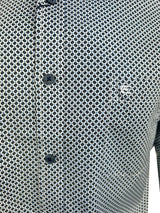 Casa Moda Mens Comfort Fit LS Shirt Circle Print Navy Northern